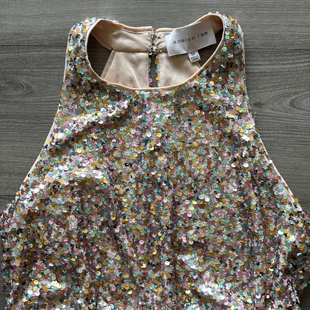Adelyn Rae Multicolor Sequin Tank Top - Picture 3 of 13